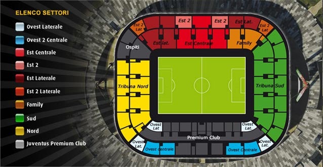 Juventus Club Doc Terni "Ciro Ferrara": Mappa Juventus Stadium