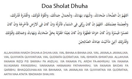 Bacaan Doa Sholat Dhuha Arab Latin