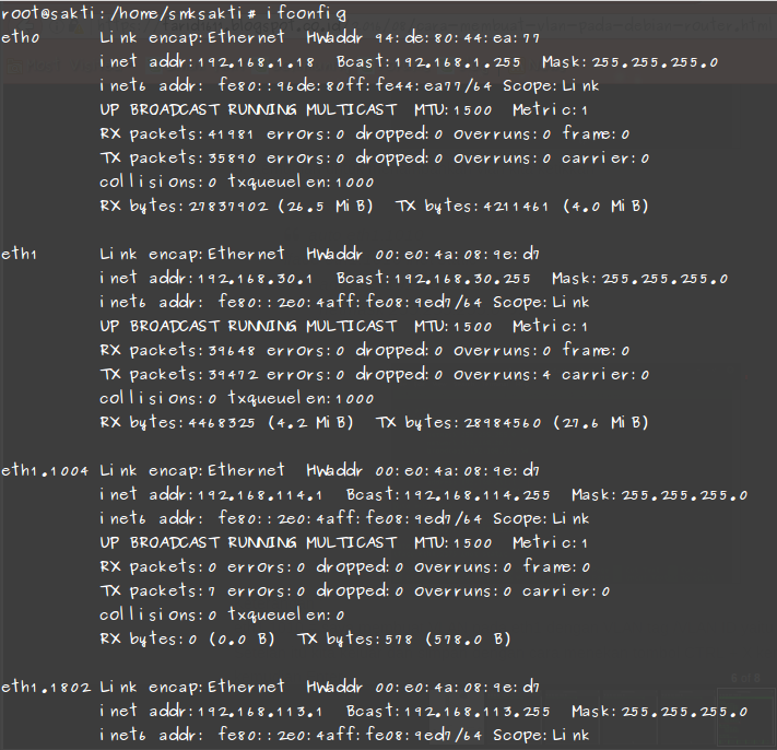 Membuat Vlan Di Debian Router RICKY PENCAK