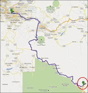 Map showing how to get to La Georgina restaurant map from san jose to villa mills