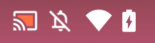 cast icon showing red in status bar