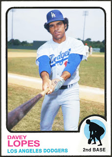 Davey Lopes Los Angeles Dodgers 1973 Style Custom Baseball Art Card 