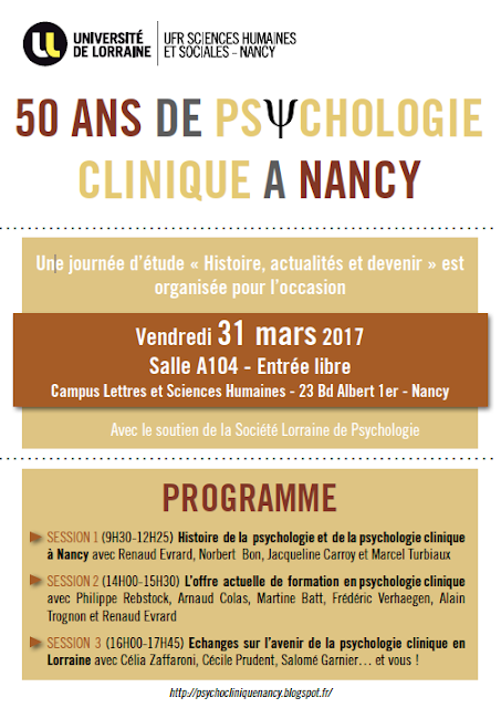 L Idee 50 Ans De Psychologie Clinique A Nancy