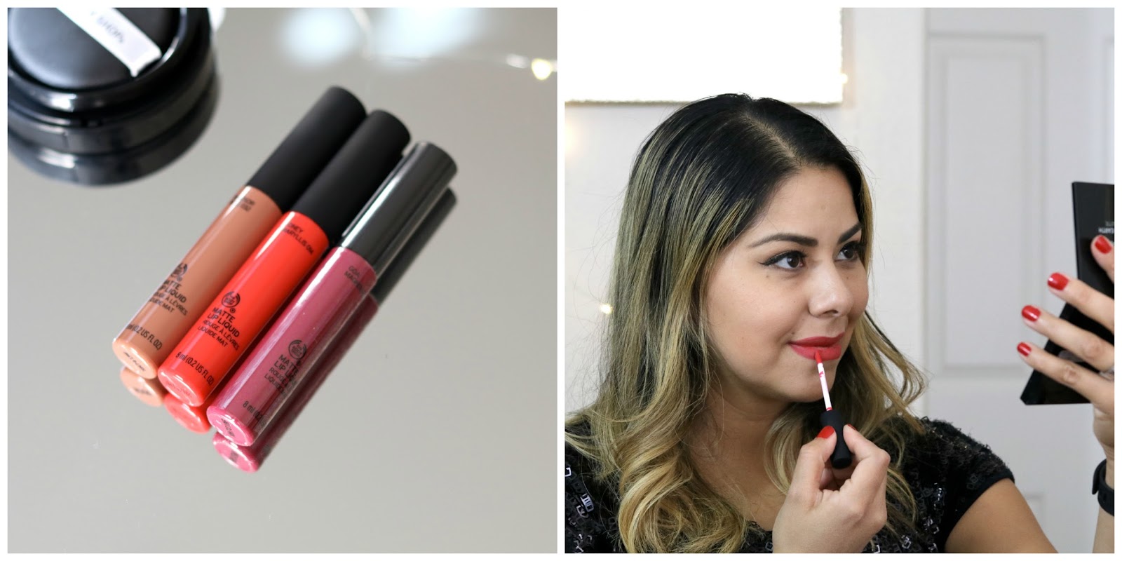 Matte Lip Liquid in Sydney Amaryllis, the body shop Matte Lip Liquid in Sydney Amaryllis, favorite red lip liquids