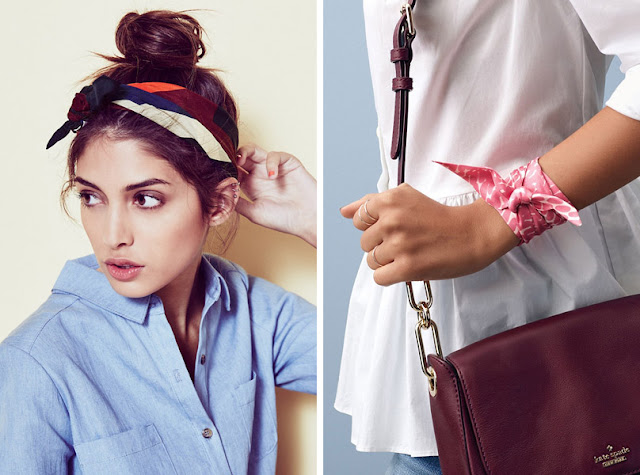 Платок на голове и в виде браслета