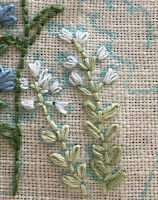 Embroidered Thyme Flowers