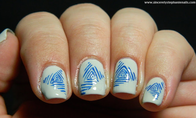 triangle nail art