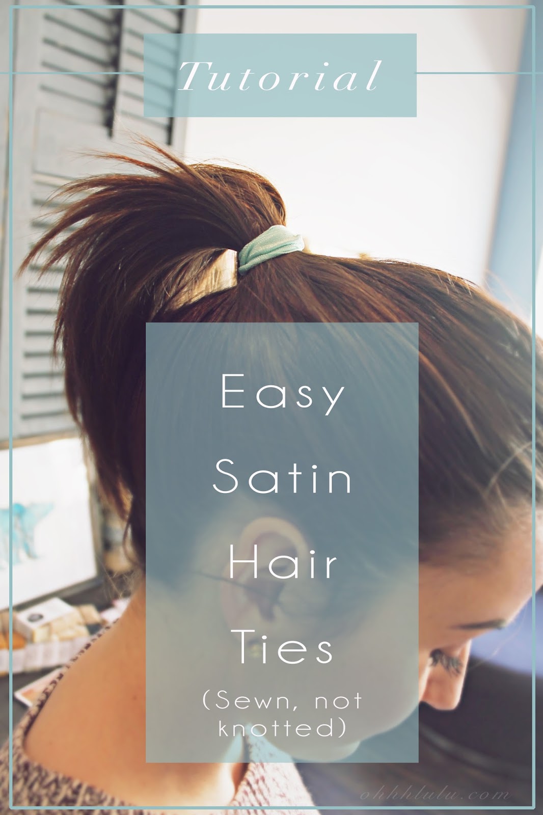 Easy FOE (Fold Over Elastic) Hair Ties that are sewn NOT knotted