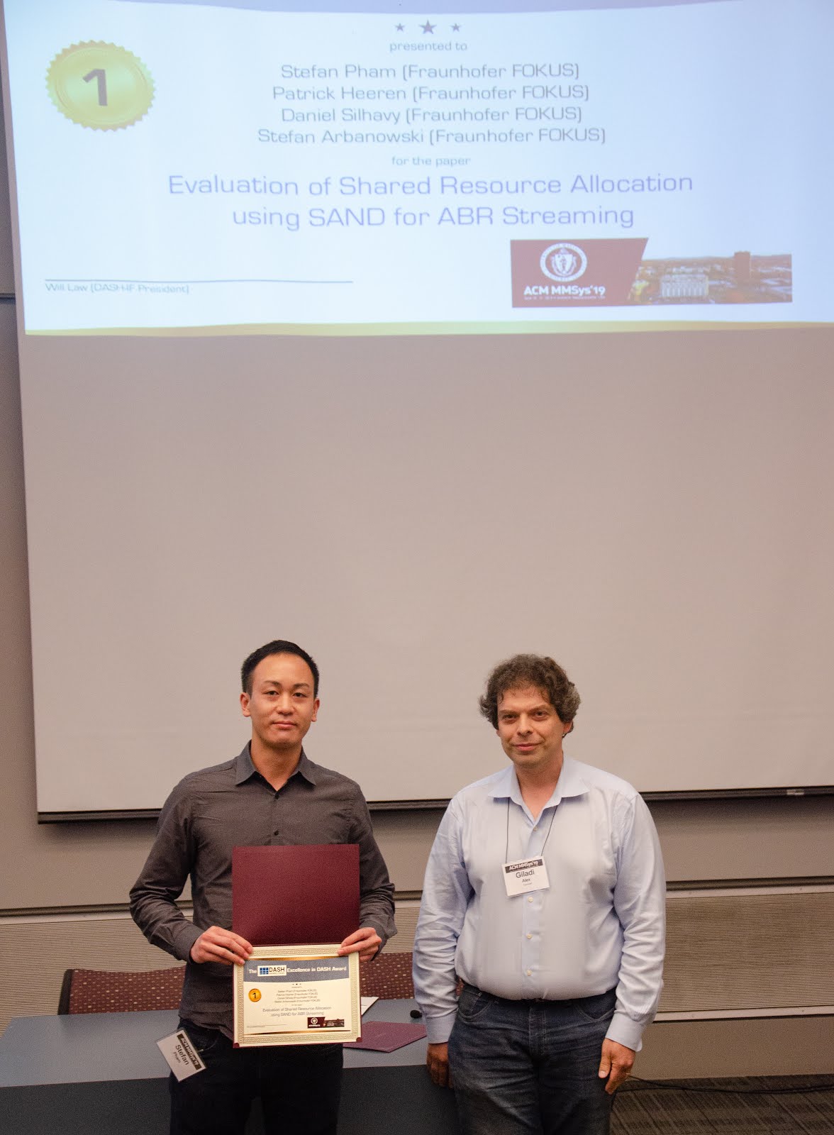 Multimedia Communication DASHIF awarded Excellence in DASH award at