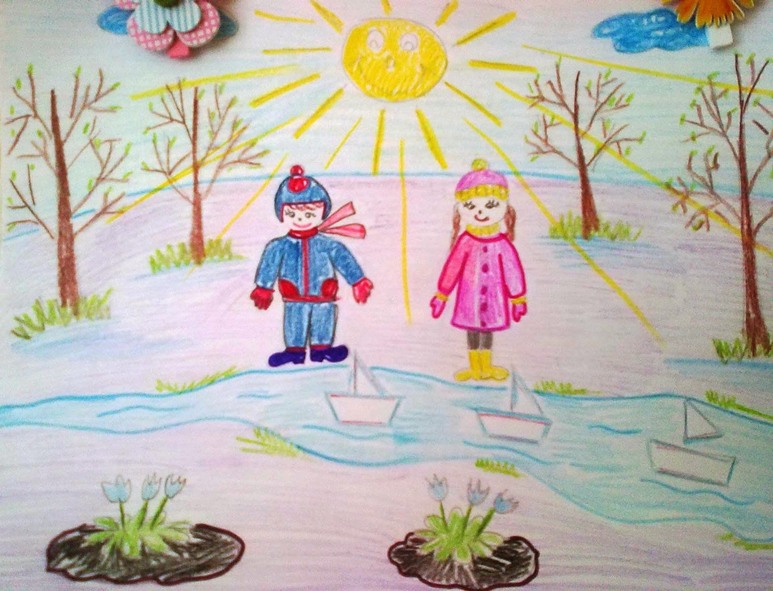 Весенний рисунок 7 класс. Весенние рисунки для детей. Рисунок на весеннюю тему.
