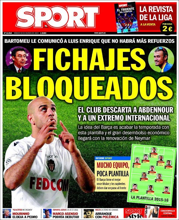 FC Barcelona, Sport: "Fichajes bloqueados"