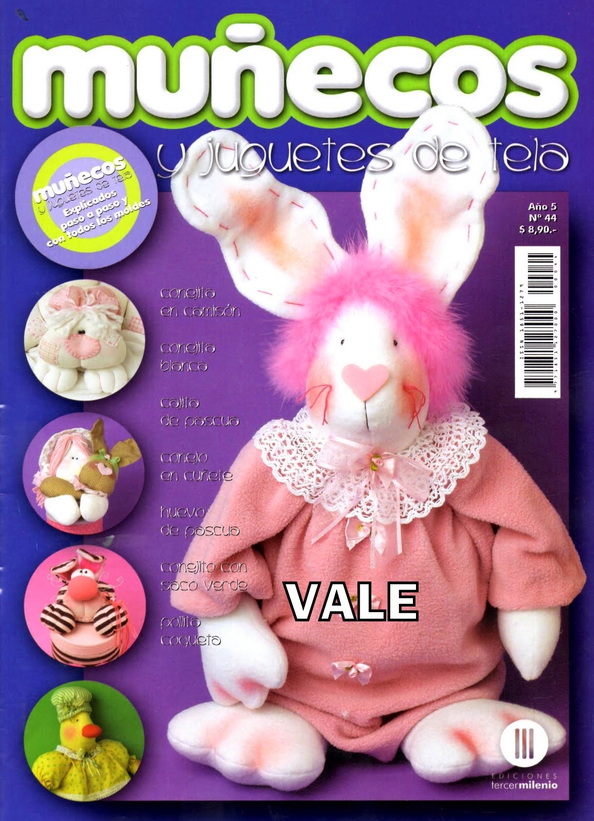 como hacer un muñeco conejo en tela | Revistas de manualidades gratis