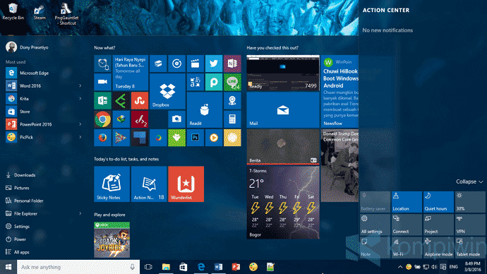 start menu windows 10