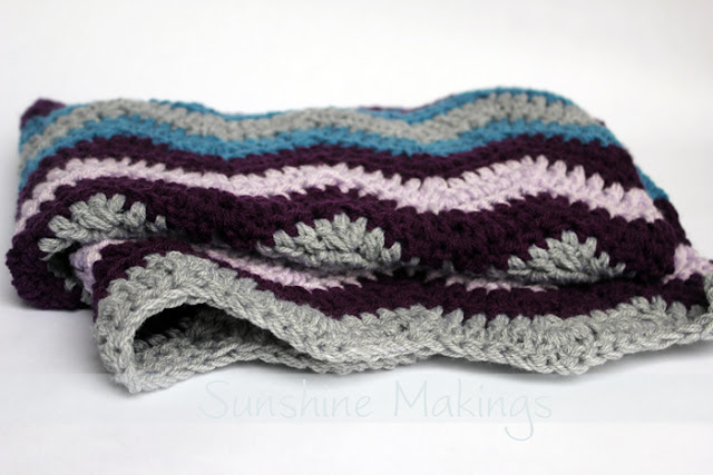 Crocheted Chevron Baby Blanket