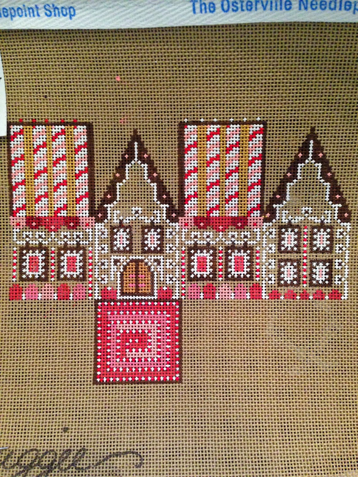 steph's stitching 3D Needlepoint Houses by Squiggee