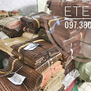 Chiếu trúc chiếu tre 1m8x2m có bìa vải , màu nâu