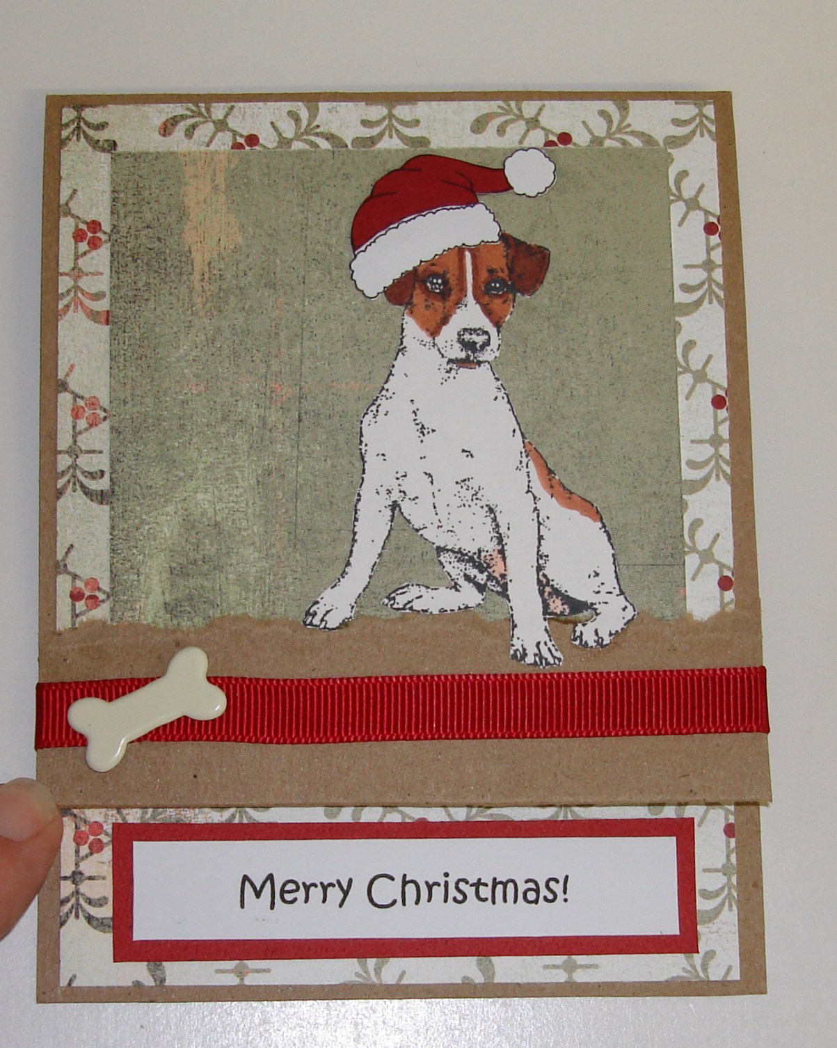Kelly Creates Christmas Card with a Jack Russell Terrier