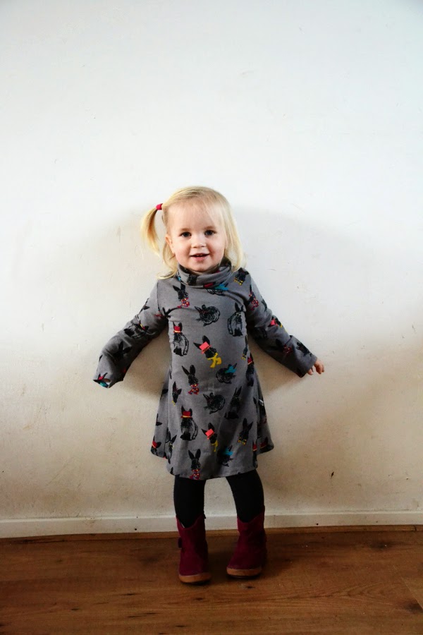 Cowl Neck Jumper Dress. Pattern by Heidi&Finn. Pienkel.com