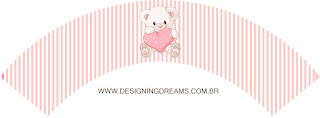 Teddy Bear for Girls Free Printable Wrappers Cupcake. 