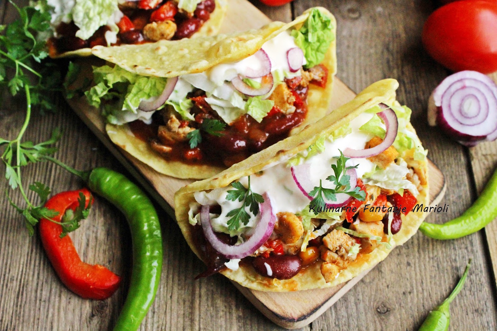 TACOS Z KURCZAKIEM Kulinarne Fantazje Marioli