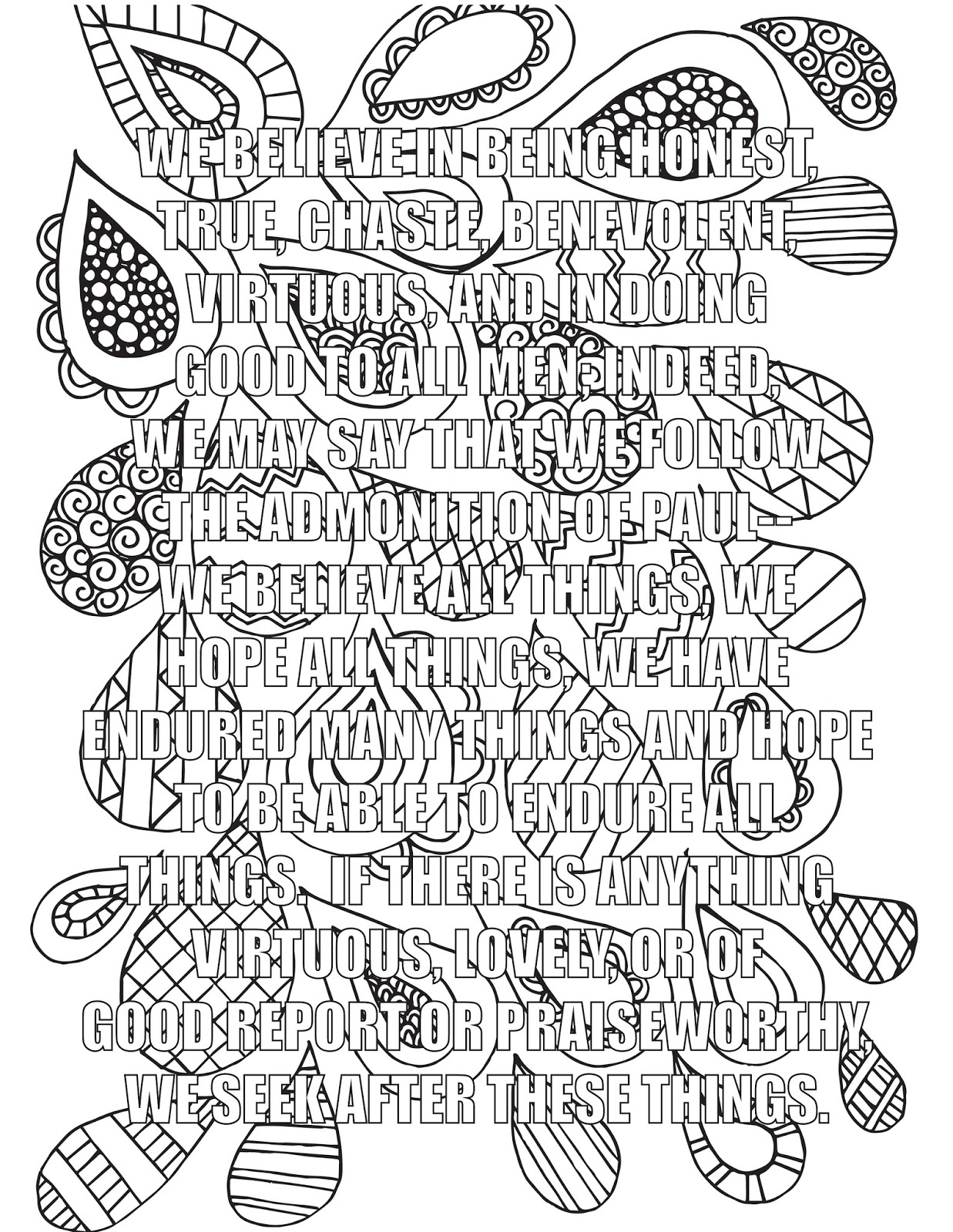 A Lively Hope: New Articles of Faith Coloring Book in the shop!