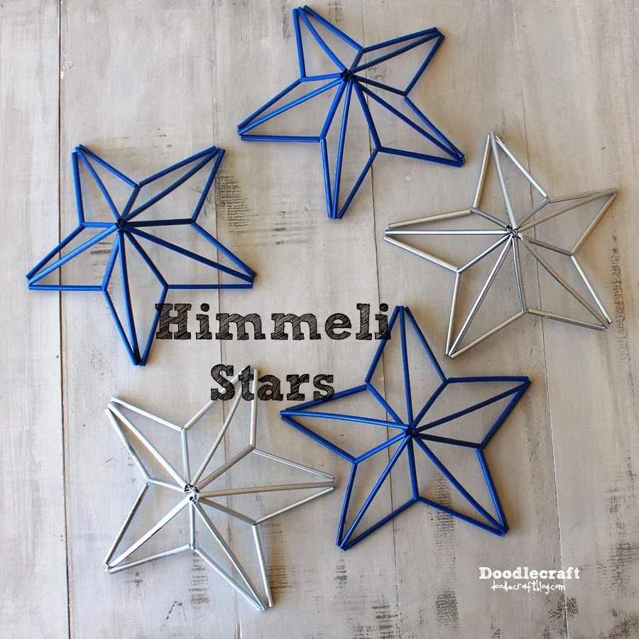 How to Make Drinking Straw Star Ornaments