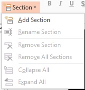 PowerPoint 2013 home section