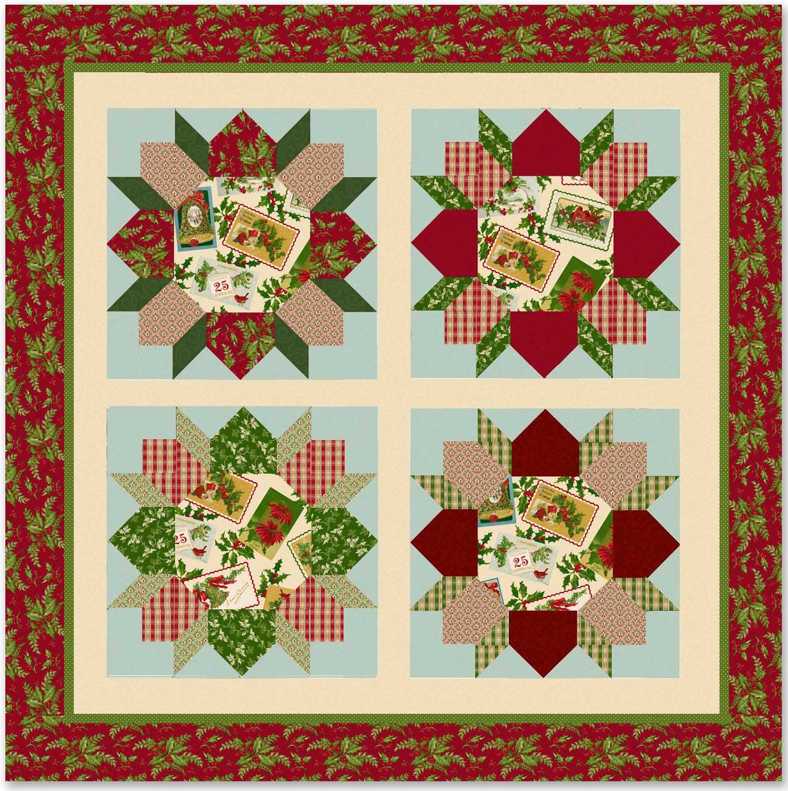 Quilt Inspiration Free pattern day Christmas quilts ! (part 3)