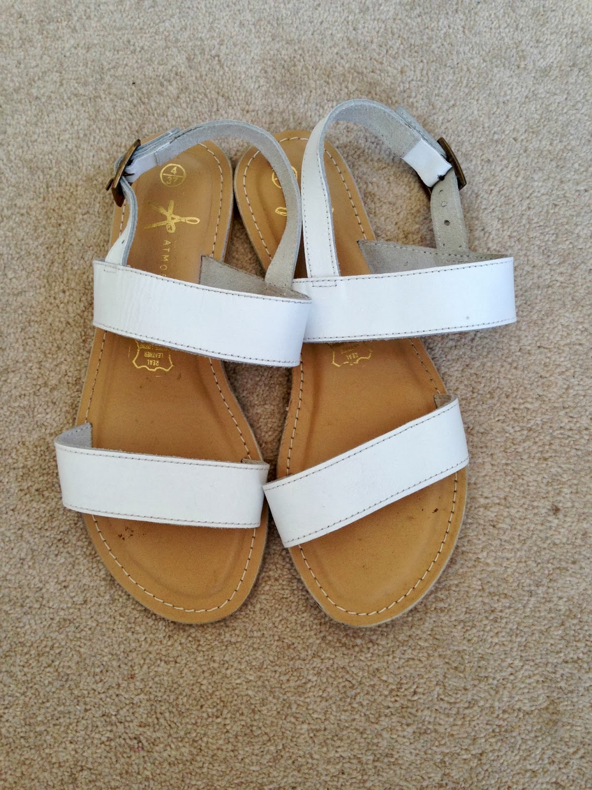 primark white flat sandals