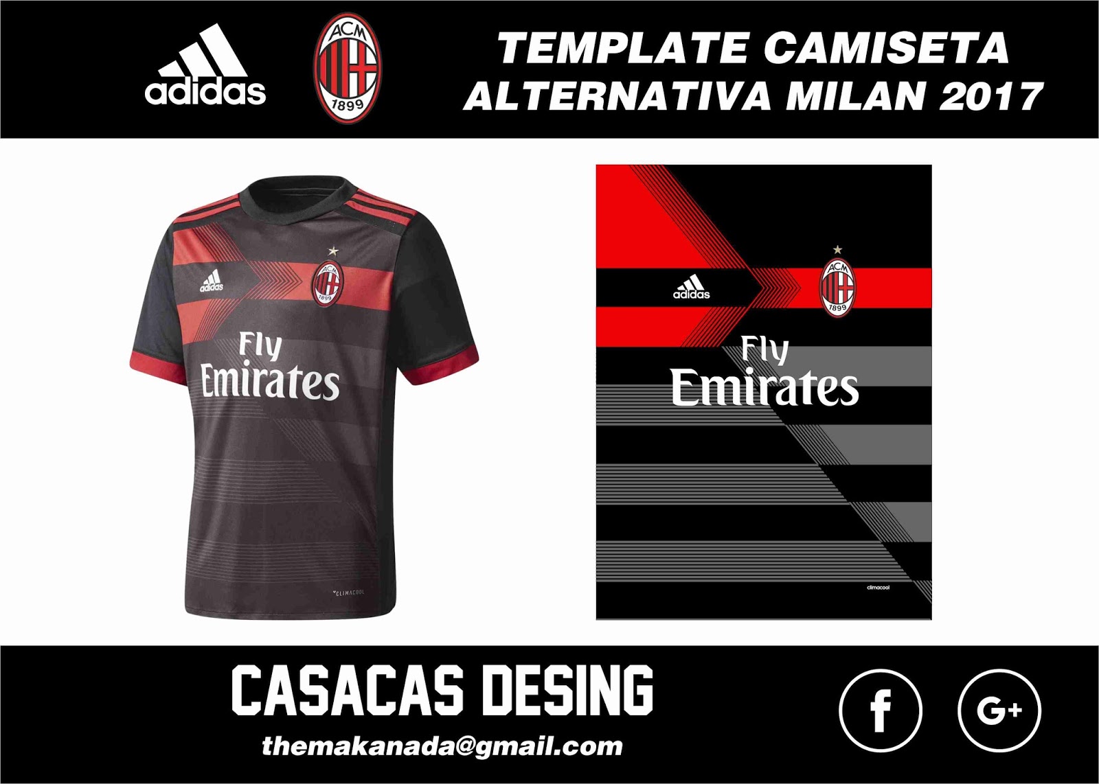 camiseta milan alternativa