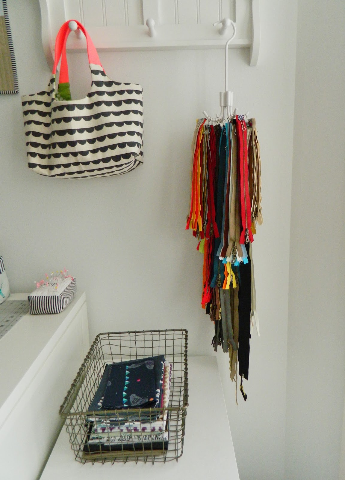 how I organize and store my zippers