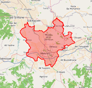 Prefecture de Meknès - Maroc Maps