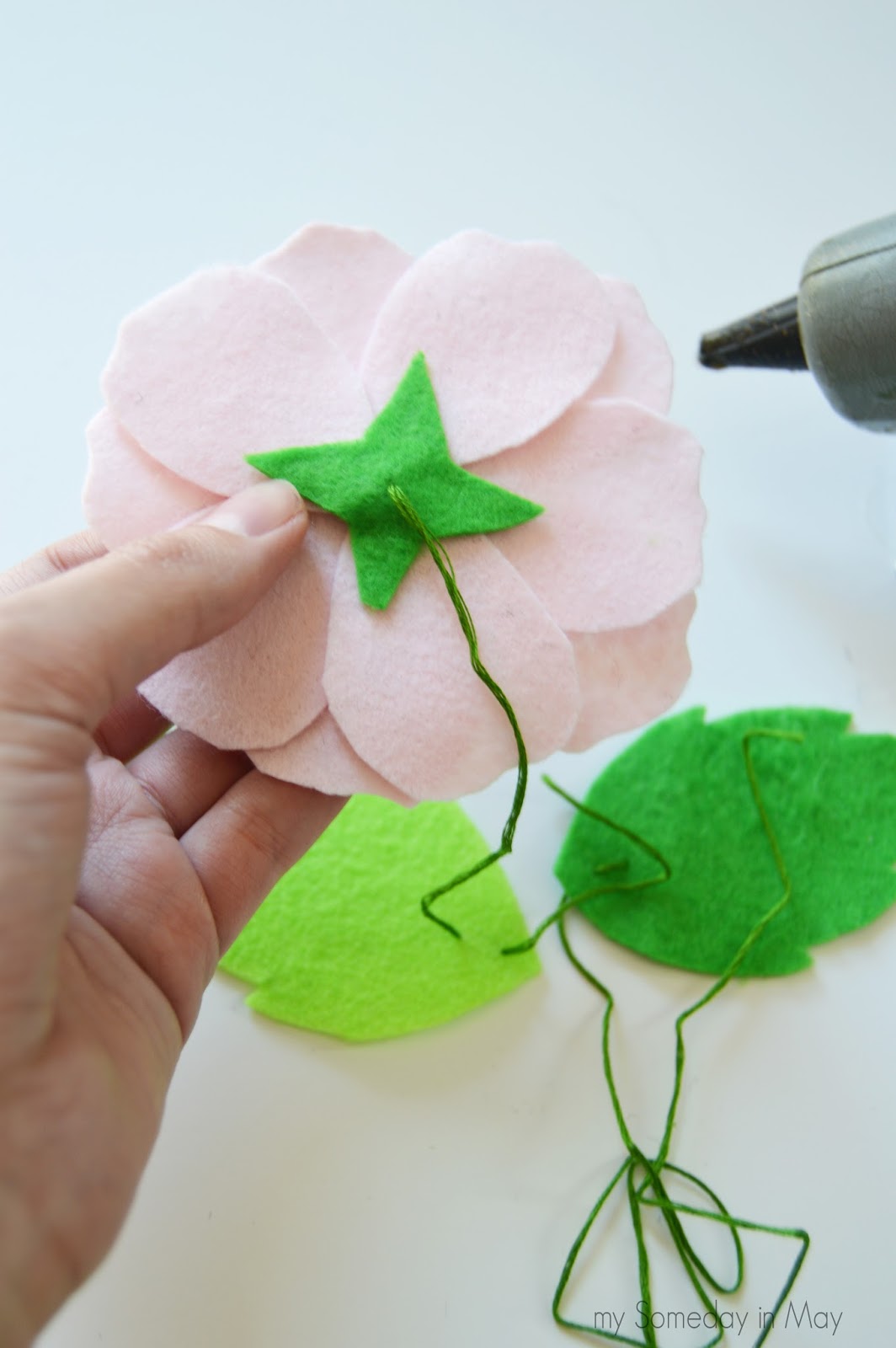 How To Make Felt Hanging Flowers My Someday in May