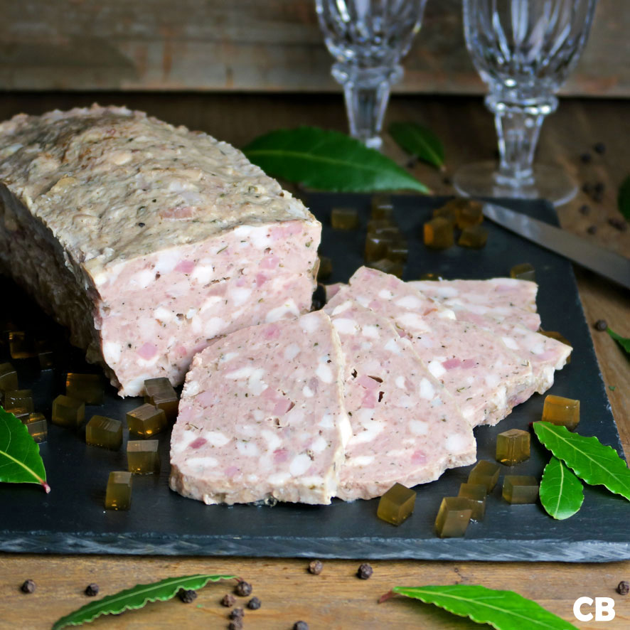 Culinaire Bagage Kerstspecial Franse terrine van kalfsvlees, kip en ham