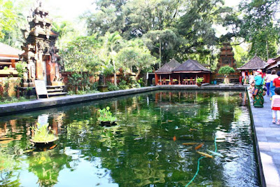 Holy water pond at Goa Gajah Gianyar Bali