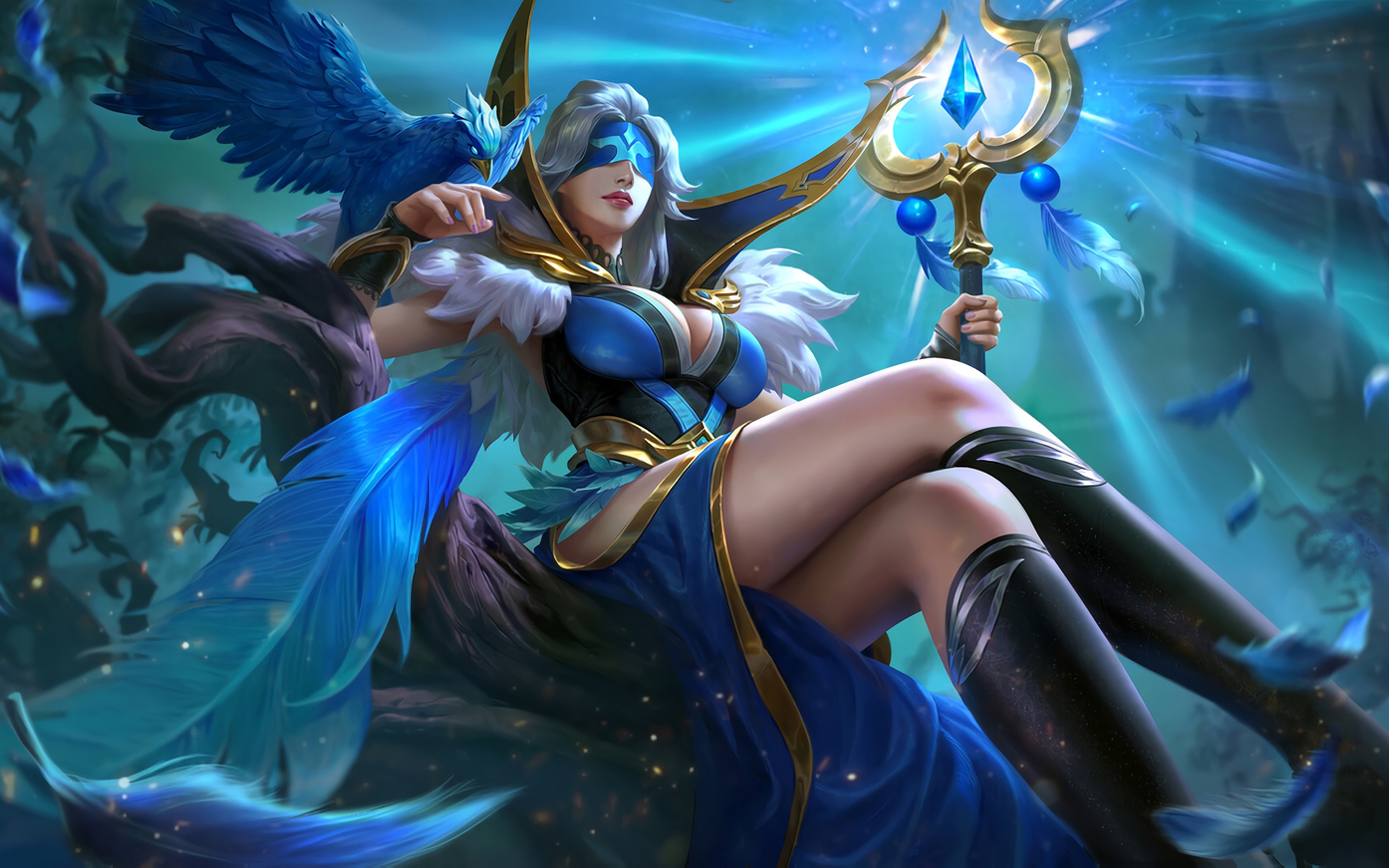 Pharsa Indigo Aviatrix Skin Mobile Legends 4K 18 Wallpaper pharsa-indigo-aviatrix-skin-mobile-legends-4k-18-wallpaper