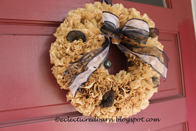 Eclectic Red Barn: Coffee Filter Wreath