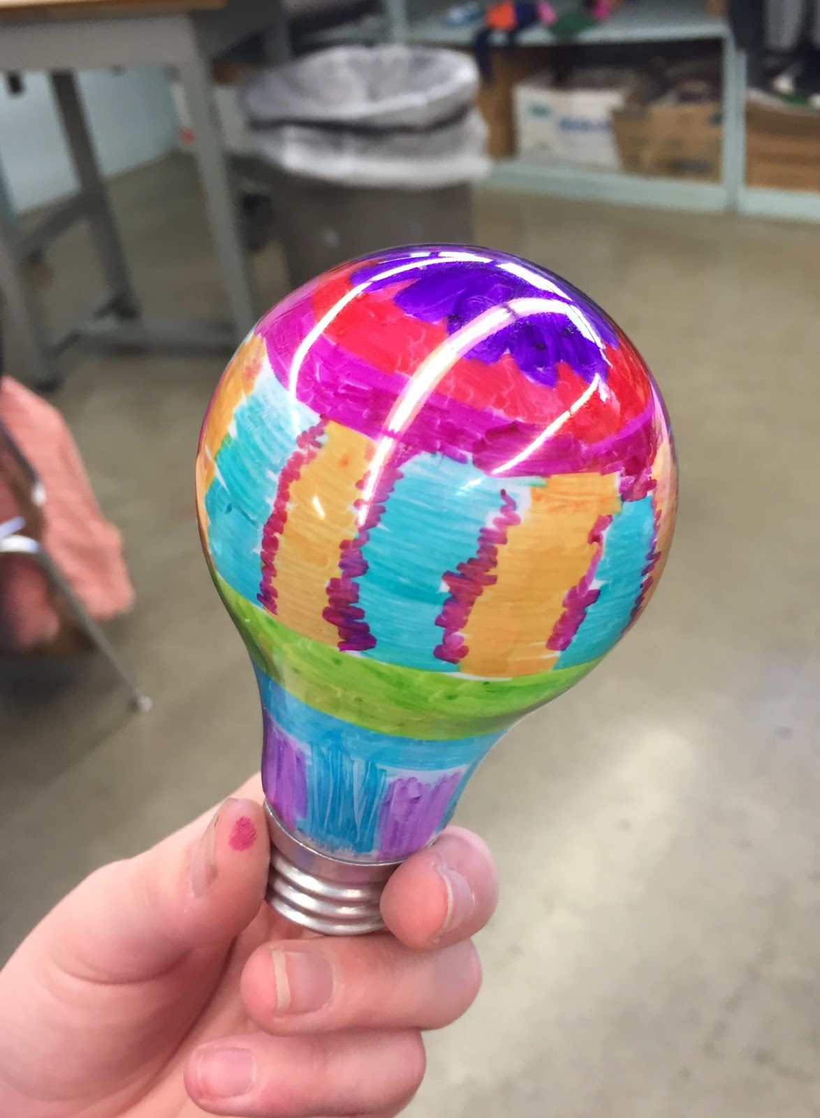 I Heart Art Sharpie Light Bulb Designs