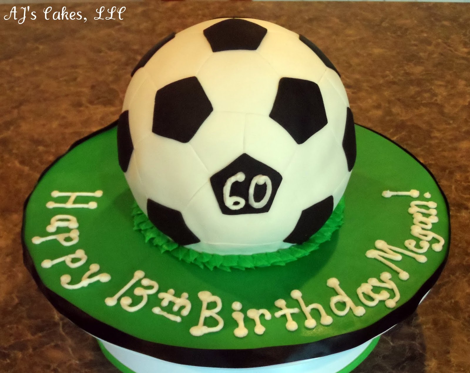 AJ's Cakes Soccer Ball Cake