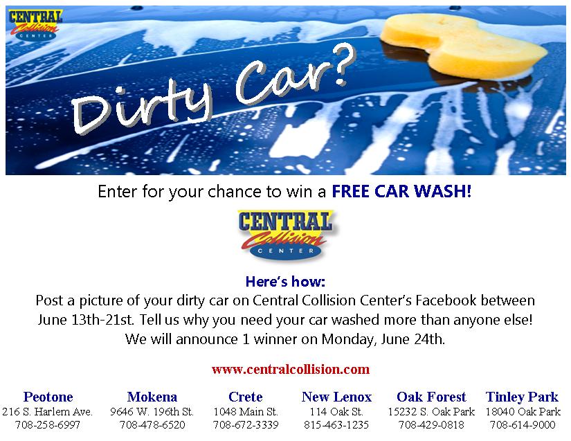 Central Collision Center Dirty Car? Enter for a Free Car Wash