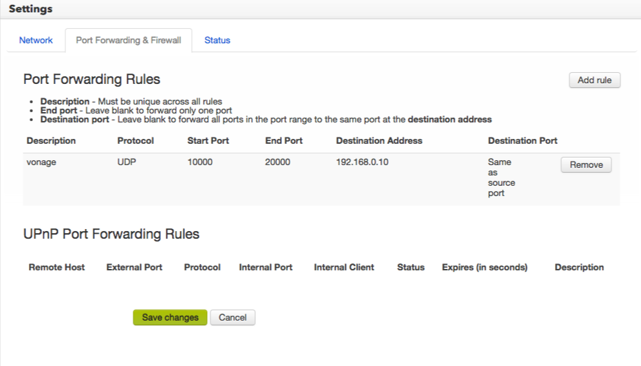How to allow Vonage services on Beanfield Metroconnect's Toronto network