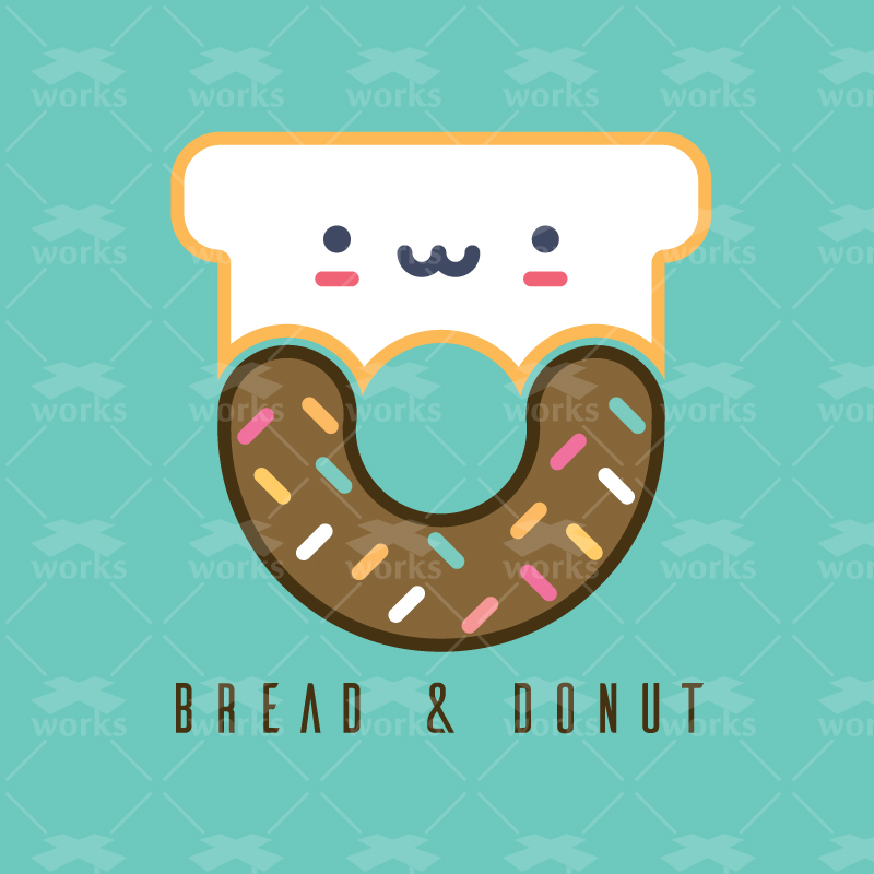 bread, donut, logo, branding, bakery, pastry, mockup