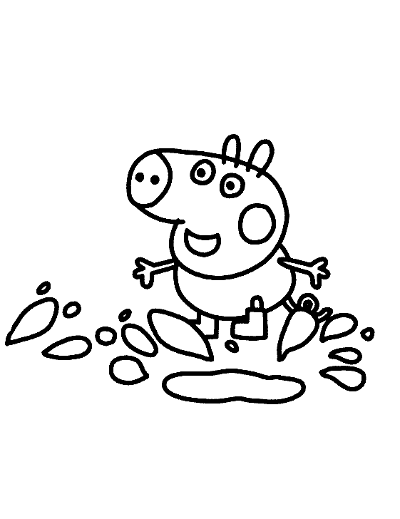 George Pig Coloring Pages for Kids - George Pig Coloring Pages For Kids 1