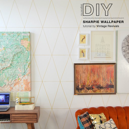 How to make a sharpie wallpaper tutorial by @vintagerevivals #diy #tutorial