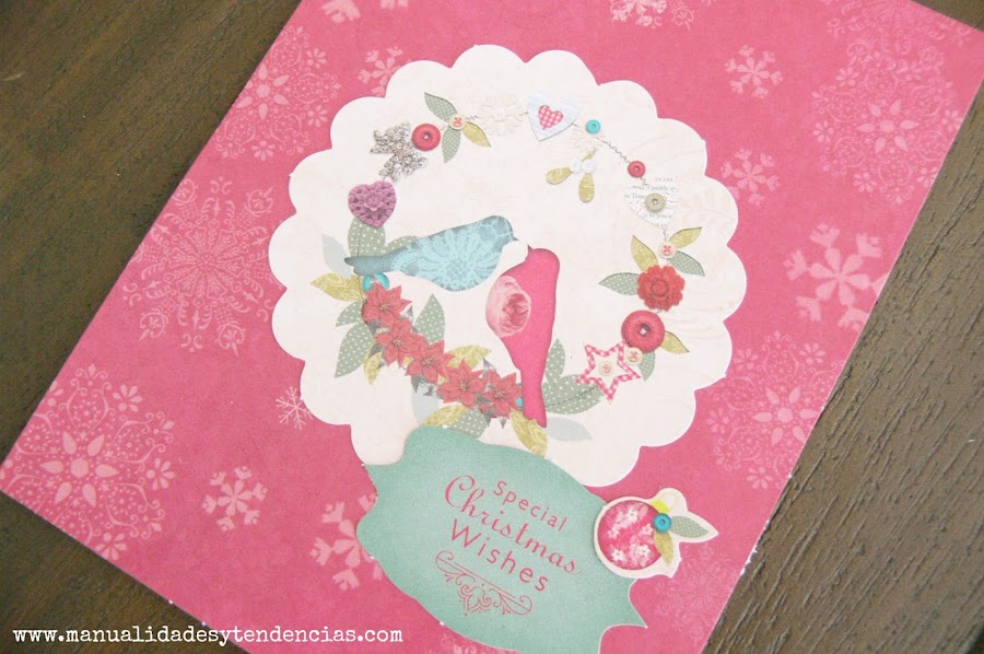 Tarjeta navideña hecha a mano
