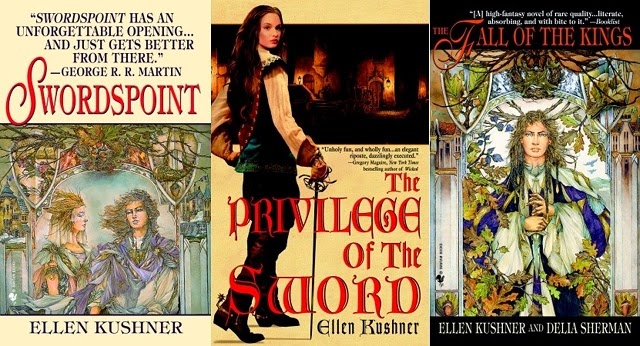 Book Covers of The Worlds of Riverside by Ellen Kushner and Delia Sherman