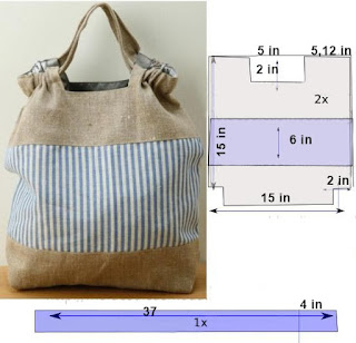 Bag template with measures - Sewing Pattern | Sewing Patterns Free