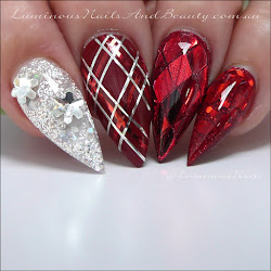 nails luminous gel acrylic metallic