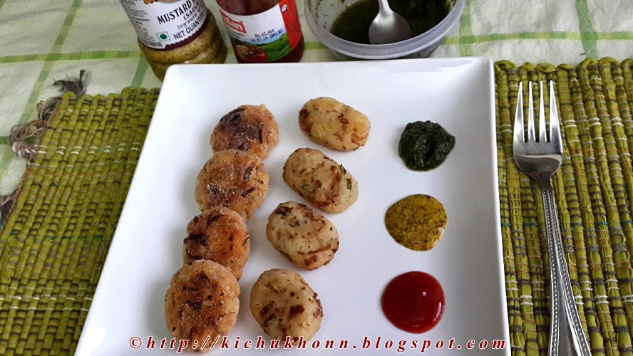 Kitchene Kichukhonn Rice Croquettes / Rice Tikkis. with leftover Rice