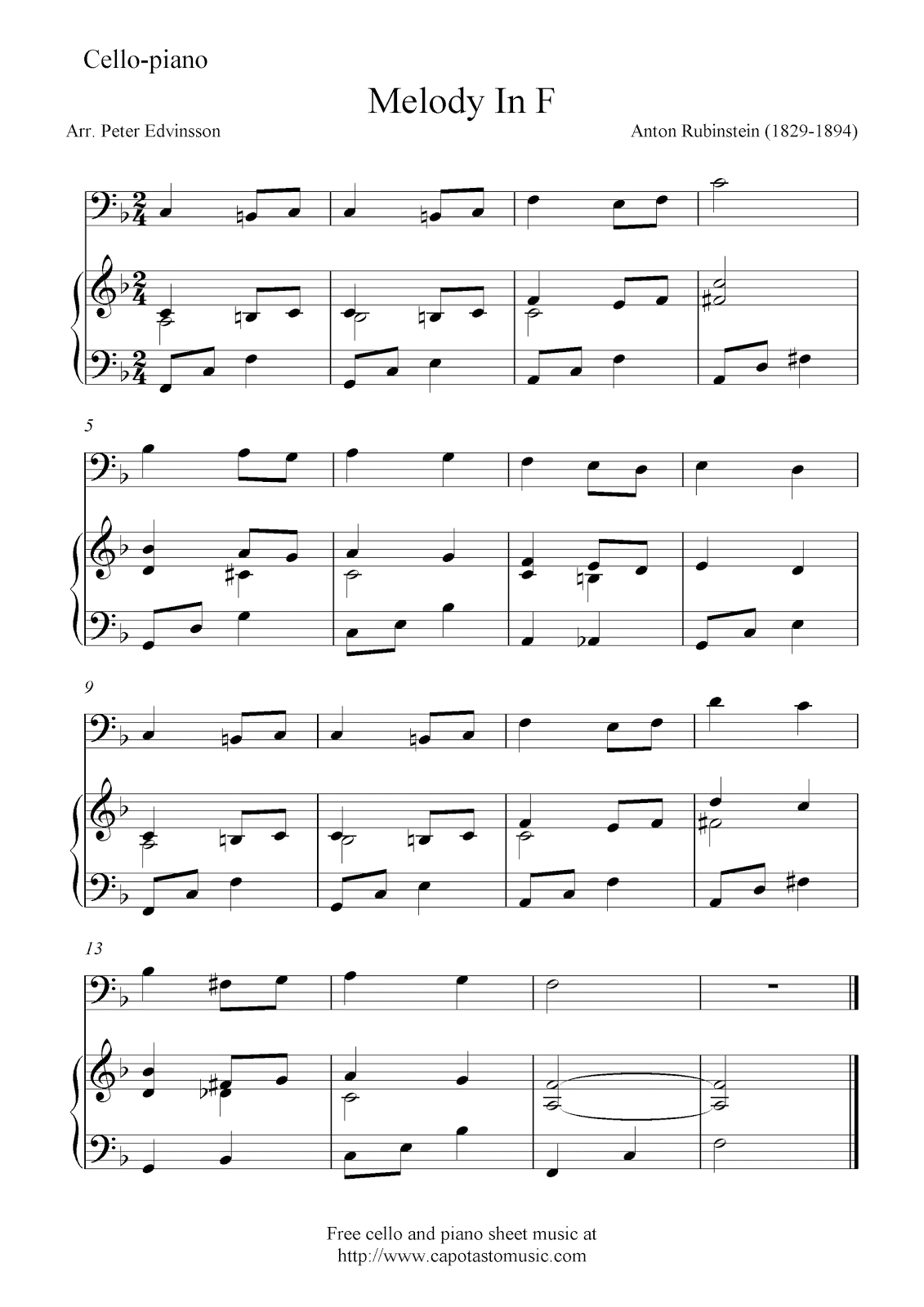 Free A. Rubinstein sheet music  Download PDF or print on